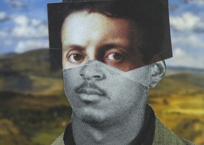 Gary Burnley - Henry - 2019 - Framed unique archival inkjet photo and mixed media physical collage - 22 x 17 inches